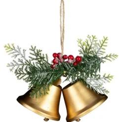 2 cloches avec feuillages a susp