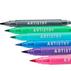 12 marqueurs doubles paillettes