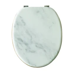 Abattant wc effet marbre blanc b