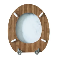 Abattant wc effet marbre blanc b