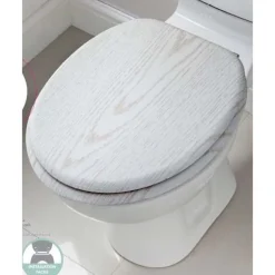 Abattant wc mdf effet bois blanc