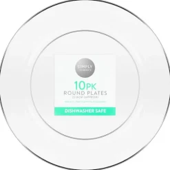 Assiette d23cm x10 plastique reu