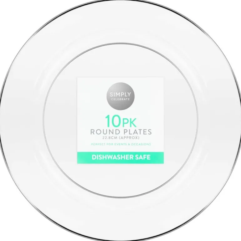 Assiette d23cm x10 plastique reu