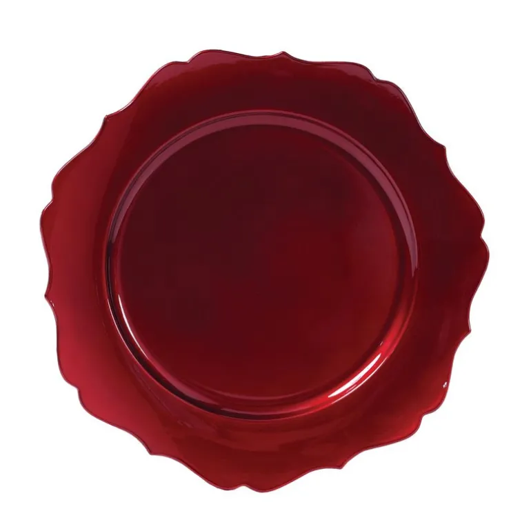 Assiette de presentation rouge