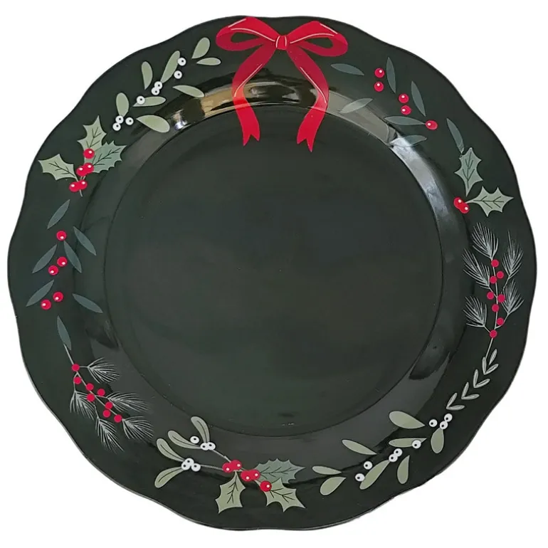 Assiette de service feuilages