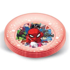 Assiette plast spiderman x4