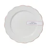 Assiette plate blanc lisere