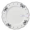 Assiette plate blanche noeud
