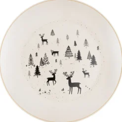 Assiette plate cerf nordic noel