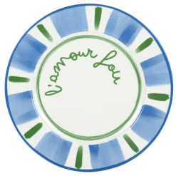 Assiette plate coloree d27cm
