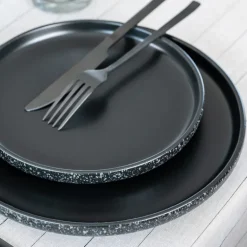 Assiette plate mouchete d26.5cm