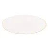 Assiette rayures bord dore 28cm