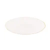 Assiette rayures bord dore 22cm