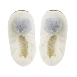 Ballerines sherpa femme a pompon