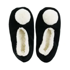 Ballerines sherpa femme a pompon