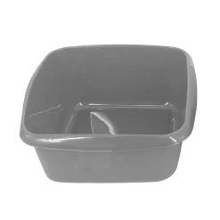 Bassine carree 14l gris bleu