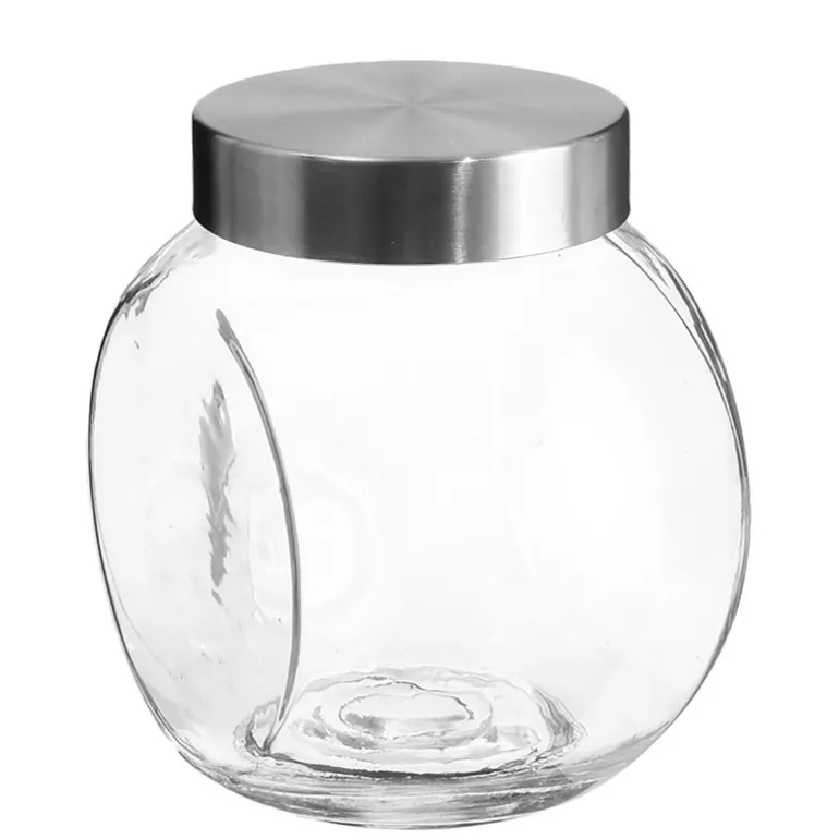 Bocal bonbon verre + inox 1.5l