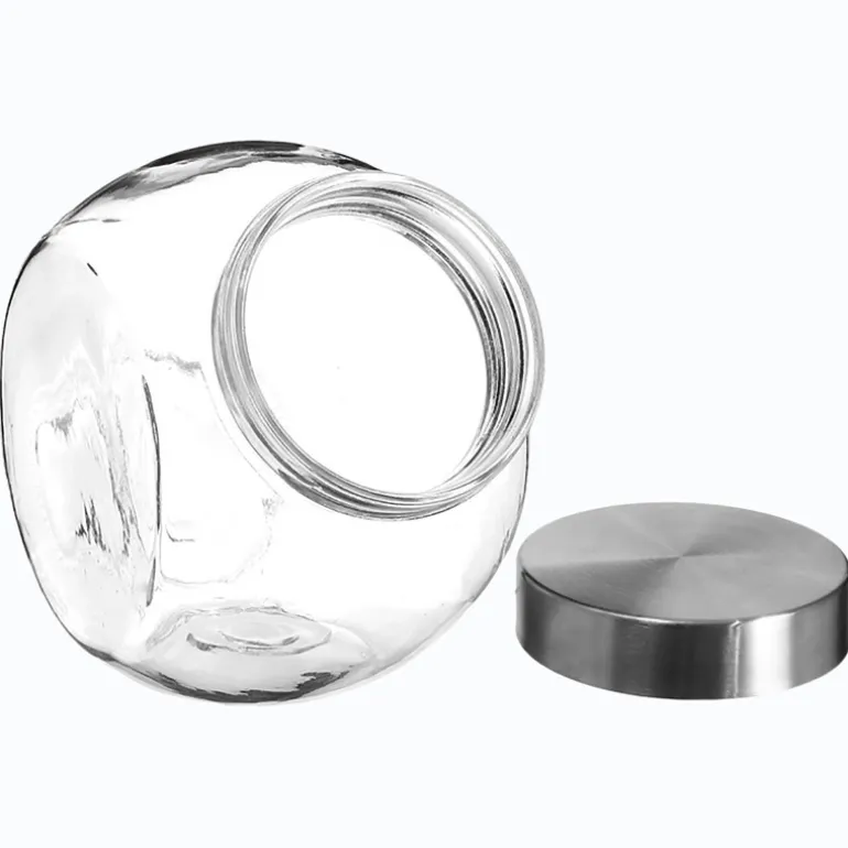 Bocal bonbon verre + inox 2.1l