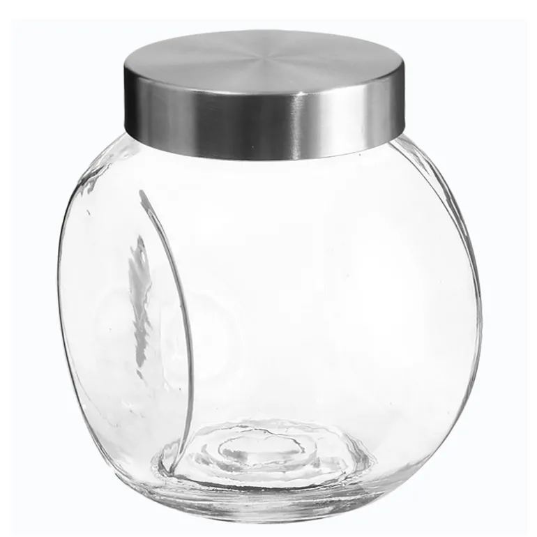 Bocal bonbon verre + inox 2.1l