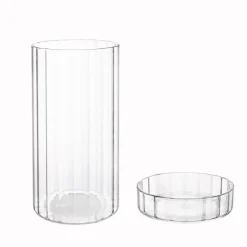 Bocal en verre strie