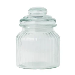 Bocal verre strie d11.5x14.5cm