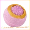 Bombe de bain garnie rose 150g