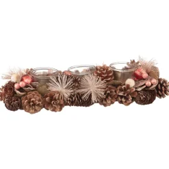 Bougeoir bois 3 bougies