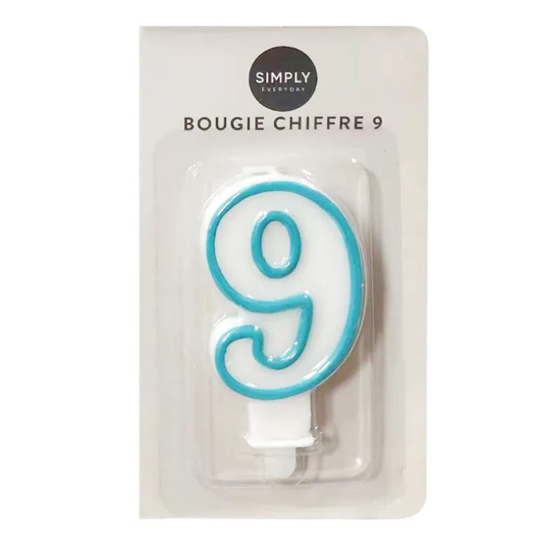 Bougie chiffre 9