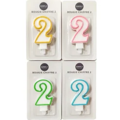 Bougie chiffre 2