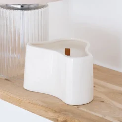 Bougie forme organique blanche