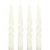 Bougies twist creme x4