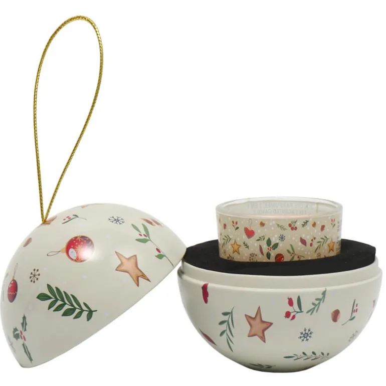 Boule de noel avec bougie parfum