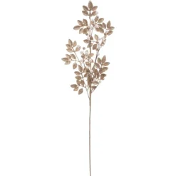 Branche doree bille blanche 75cm