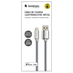 Cable usb a to lightning 2 m met