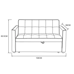 Canape convertible + 2 coussins