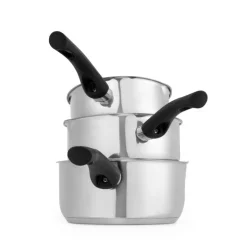 Casserole x3 acier inox couv