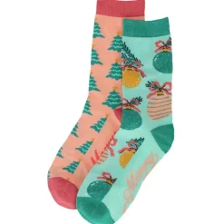 Chaussette boule de noel femme