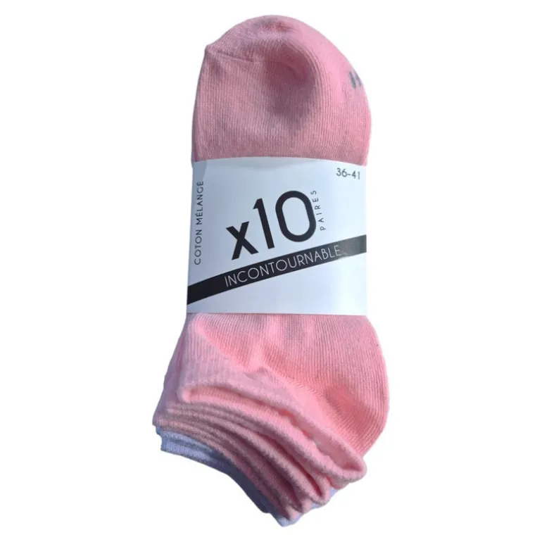 Chaussettes x10 femme colorees