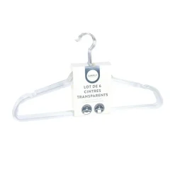 Cintres en plastique transparent