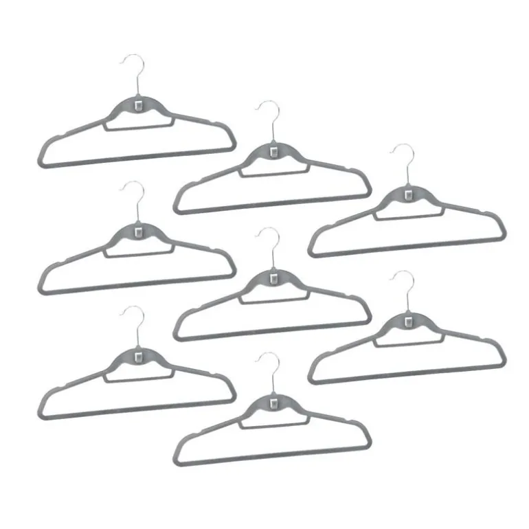 Cintres x8 velours gris