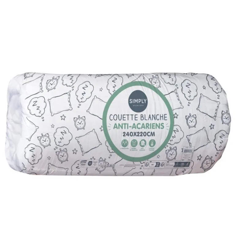 Couette blanche anti aca 240x220