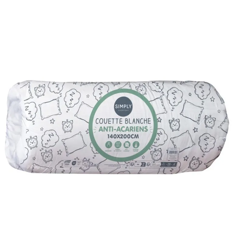 Couette blanche anti aca 140x200