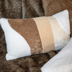 Coussin bi matiere 30x50cm