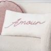 Coussin bouclette amour 50x30cm