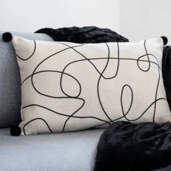 Coussin line art 60x40cm avec po