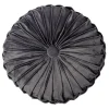 Coussin rond velours gris