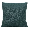 Coussin velours cotele feuilles