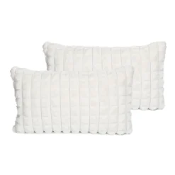 Coussin waffle 30x50cm creme