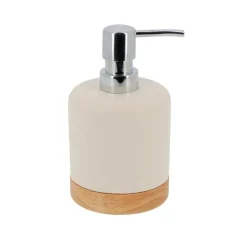 Distributeur a savon ciment bois