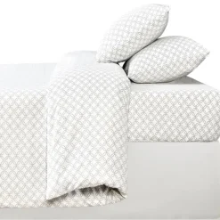 Drap housse 90x190 imprime blanc